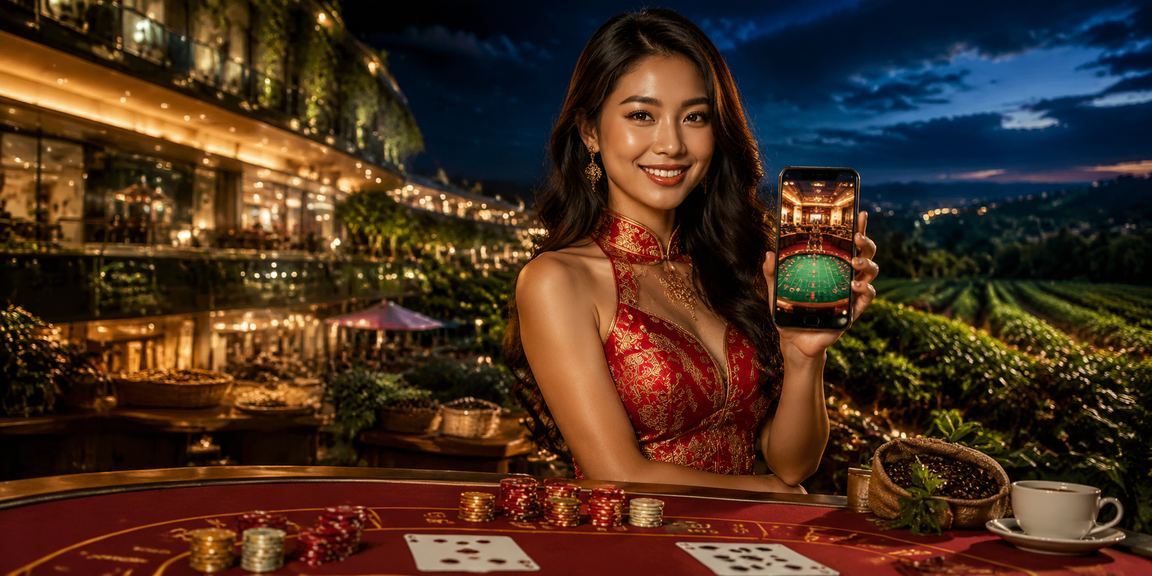 Người dùng tại Sài Gòn chơi slots trực tuyến trên điện thoại tại quán cà phê